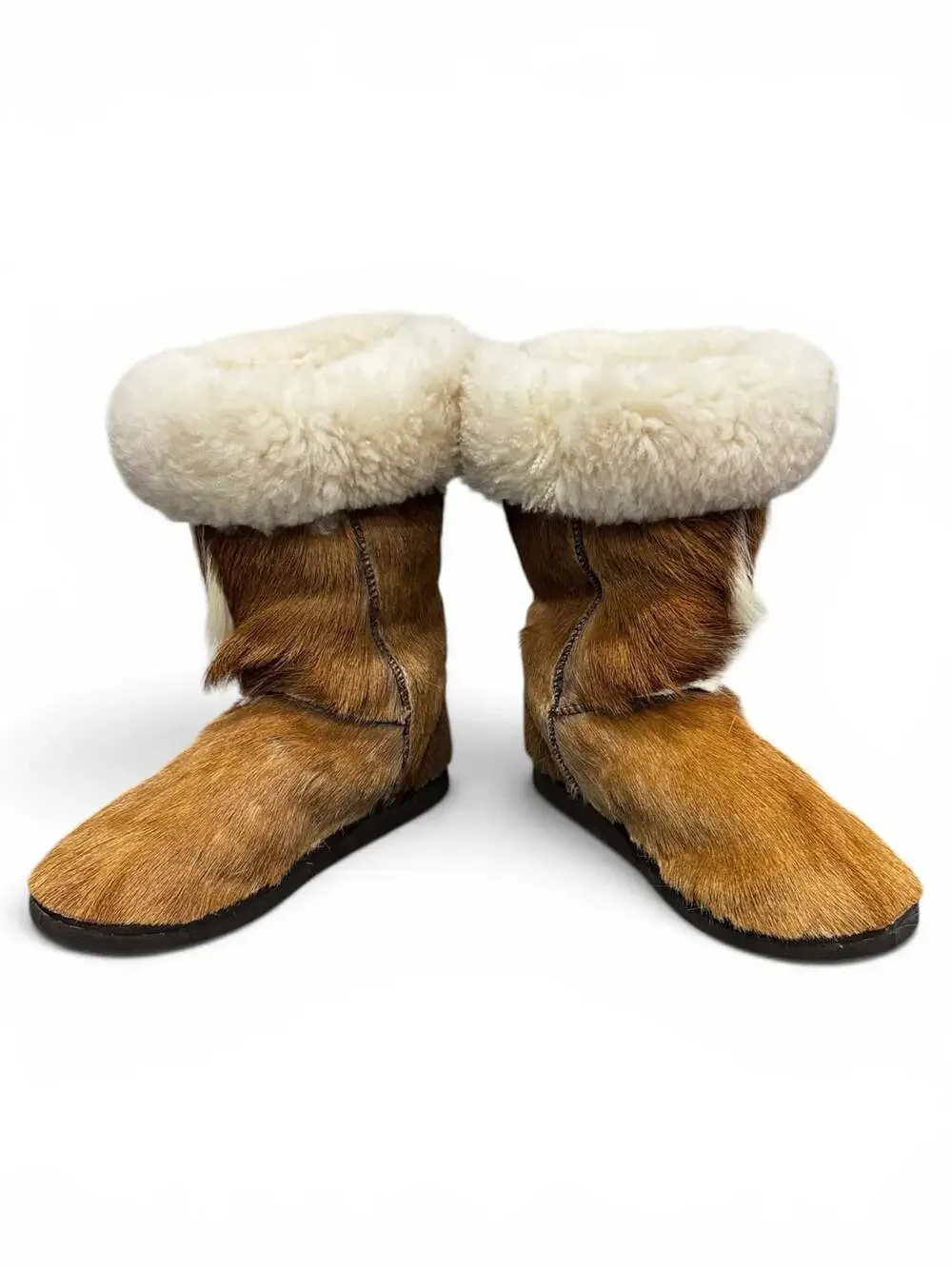 Cleverboks Genuine Springbok Fur Winter Boots Sheepskin Lining Women's Size 9